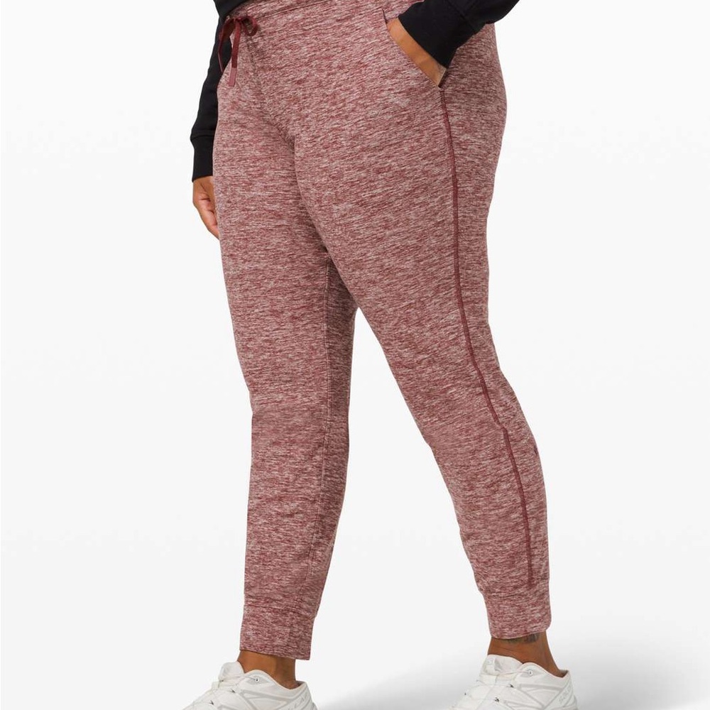 lululemon ready to rulu fleece jogger heathered savannah